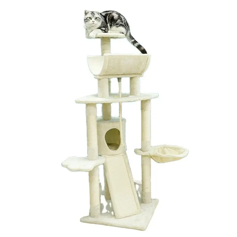 4 Layers Wooden Cat Climbing Frame